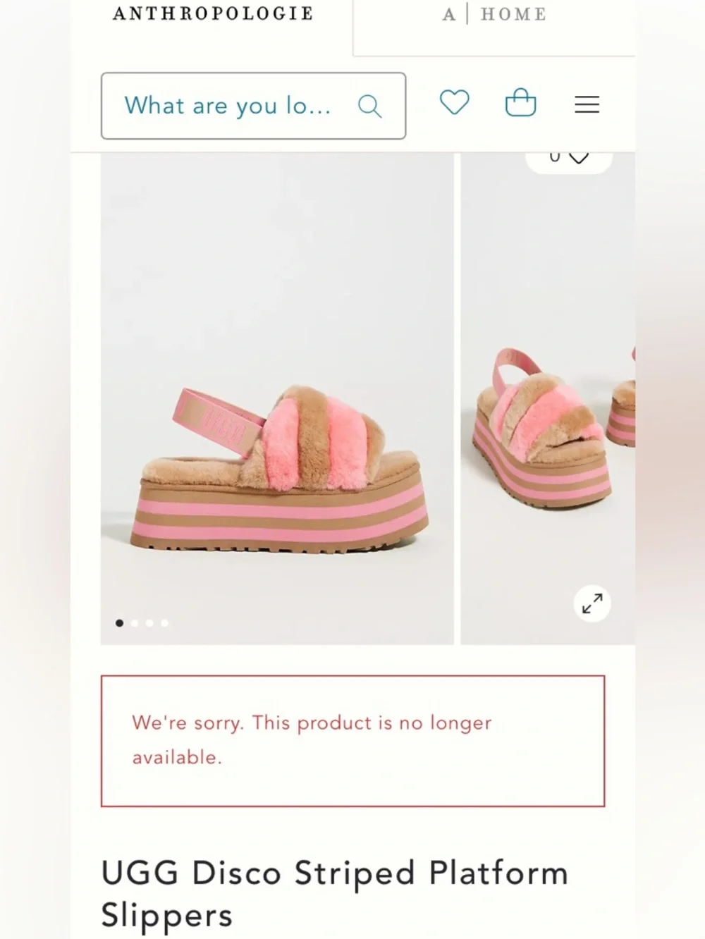 NEW! UGG Disco Striped Platform Slides Slippers Chestnut Pink Rose Size 9/10 - Picture 12 of 14